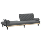 Canapé convertible en tissu avec accoudoirs, 2 places