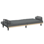 Canapé convertible en tissu avec accoudoirs, 2 places