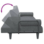 Canapé convertible en tissu avec accoudoirs, 2 places