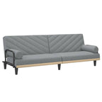 Canapé convertible en tissu avec accoudoirs, 2 places