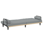 Canapé convertible en tissu avec accoudoirs, 2 places