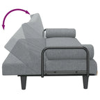 Canapé convertible en tissu avec accoudoirs, 2 places