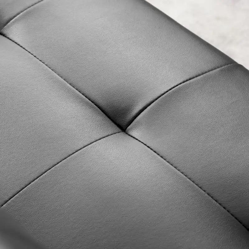 Canapé convertible futon moderne en PU, accoudoirs amovibles, pieds en métal, avec 2 porte-gobelets