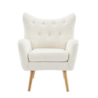 Fauteuil club à oreilles en boucle Amande, une place