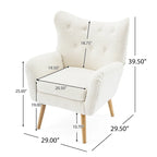 Fauteuil club à oreilles en boucle Amande, une place