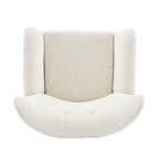 Fauteuil club à oreilles en boucle Amande, une place