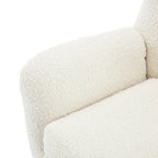Fauteuil club à oreilles en boucle Amande, une place
