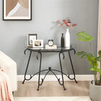 Table basse en verre trempé avec cadre en métal