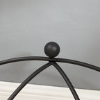 Table basse en verre trempé avec cadre en métal