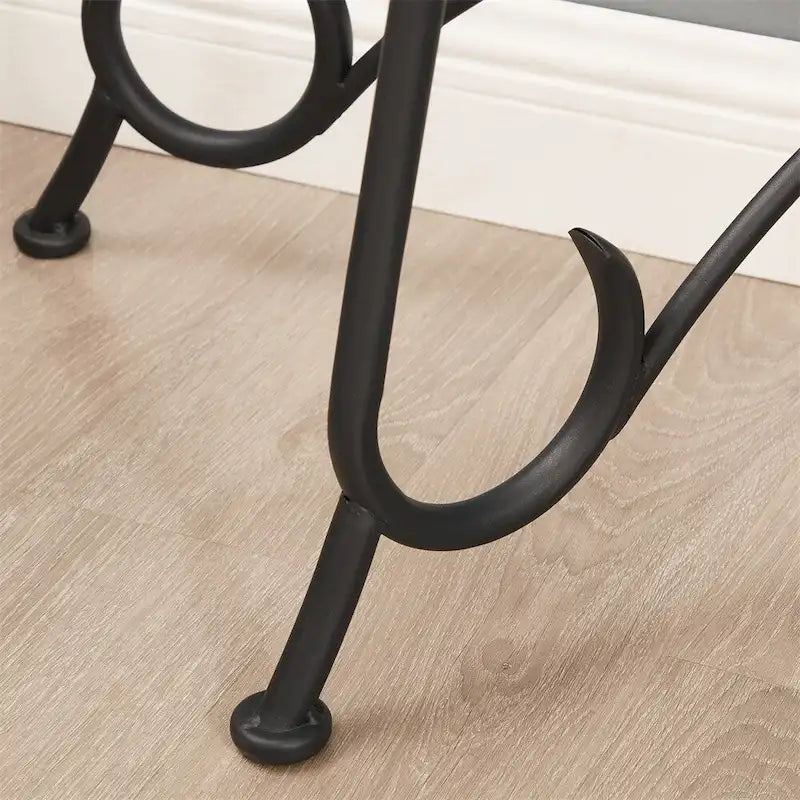 Table basse en verre trempé avec cadre en métal