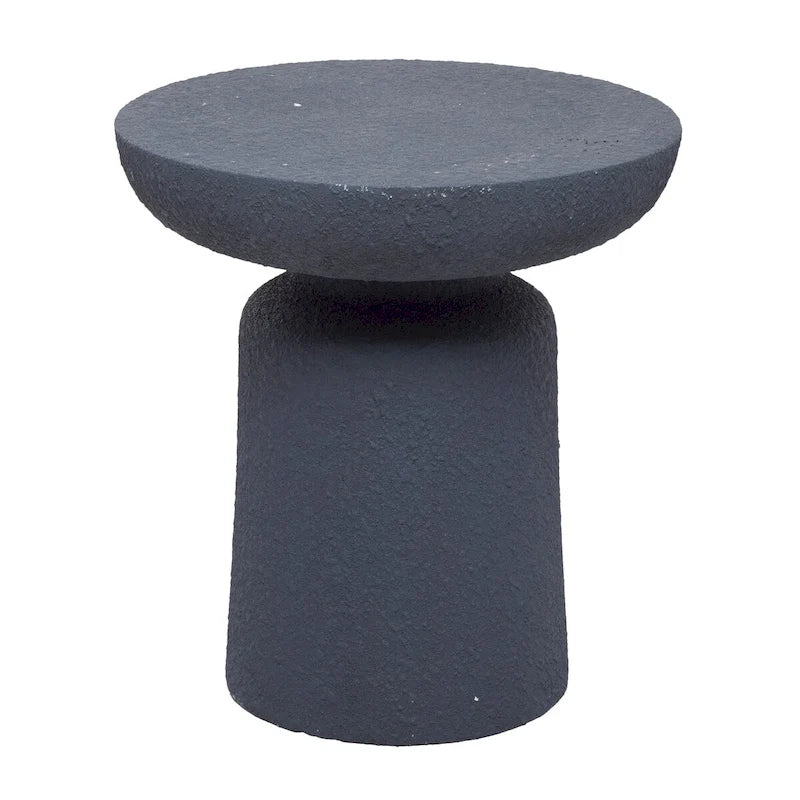 Tabouret d'appoint rond en MGO blanc/gris foncé – Intérieur et extérieur, 1 personne, capacité de 68 kg