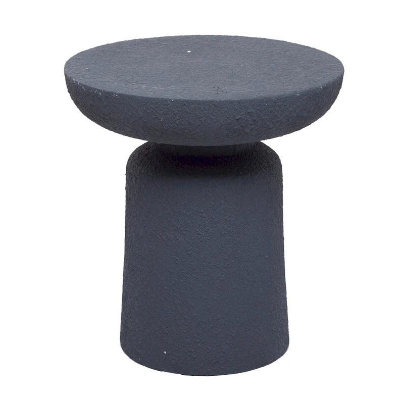 Tabouret d'appoint rond en MGO blanc/gris foncé – Intérieur et extérieur, 1 personne, capacité de 68 kg