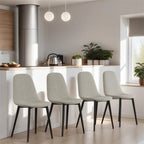 Chaises de salle à manger modernes avec pieds en métal (Lot de 4) - S/O