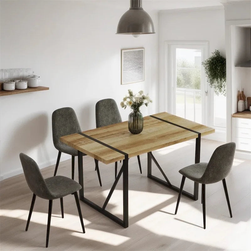 Chaises de salle à manger modernes avec pieds en métal (Lot de 4) - S/O