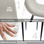 Chaises de salle à manger modernes avec pieds en métal (Lot de 4) - S/O