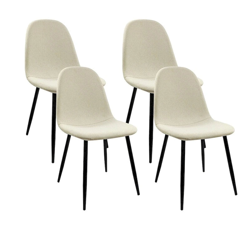 Chaises de salle à manger modernes avec pieds en métal (Lot de 4) - S/O