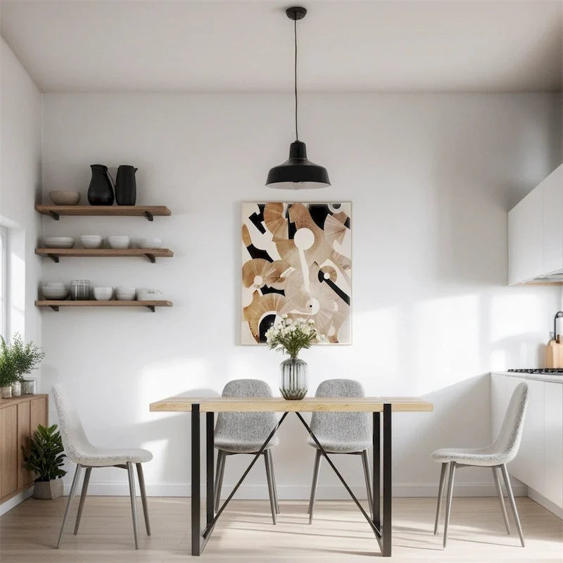 Chaises de salle à manger modernes avec pieds en métal (Lot de 4) - S/O