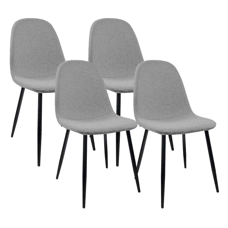 Chaises de salle à manger modernes avec pieds en métal (Lot de 4) - S/O