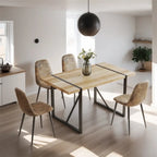 Chaises de salle à manger modernes avec pieds en métal (Lot de 4) - S/O
