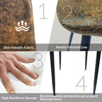 Chaises de salle à manger modernes avec pieds en métal (Lot de 4) - S/O