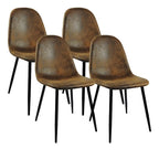 Chaises de salle à manger modernes avec pieds en métal (Lot de 4) - S/O