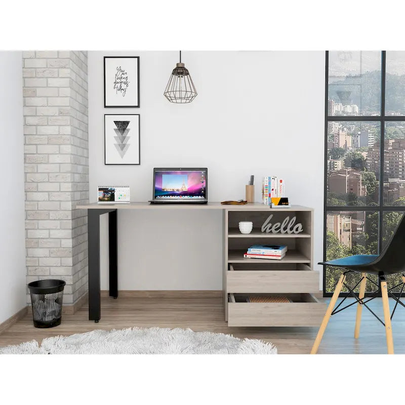 Bureau pour bureau, salon, appartement, gris clair