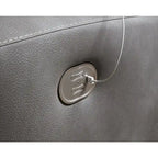 Sectionnel inclinable électrique 5 places en simili cuir gris/marron