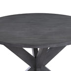 Table à manger ronde à piètement en X style ferme de 42 po de diamètre
