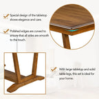 Ensemble de salle à manger rustique 5 pièces - Table en bois massif avec piètement en tréteaux, table à manger rectangulaire de 150 cm et 4 chaises rembourrées