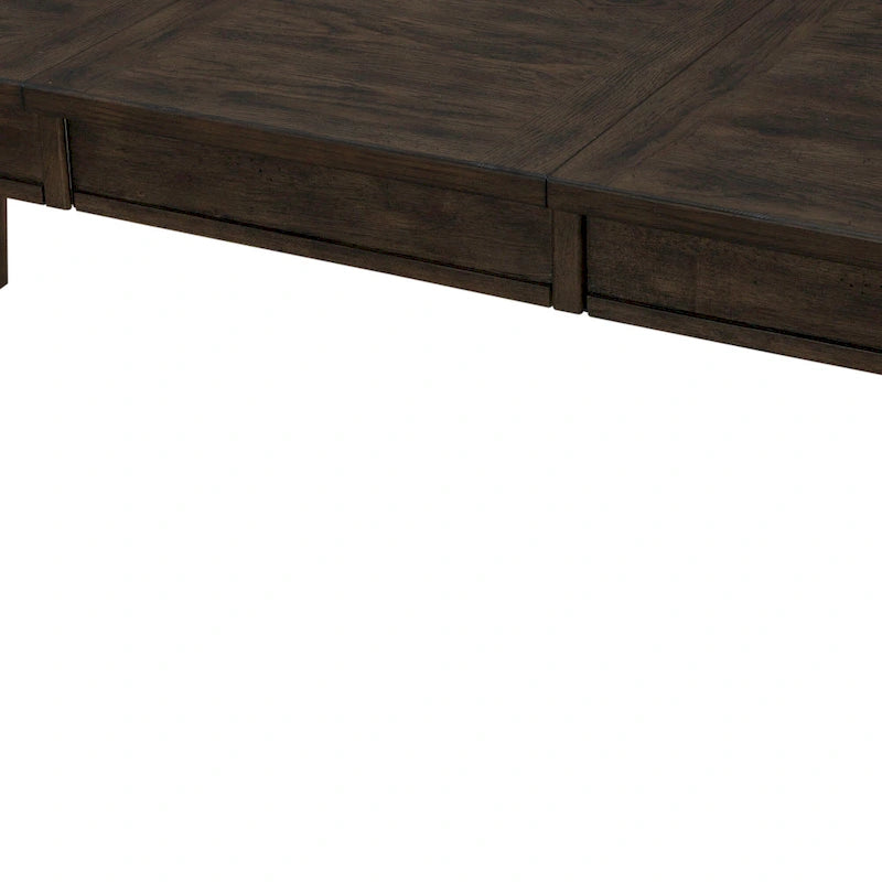 Ensemble de table rectangulaire 6 pièces marron rustique Midland Falls