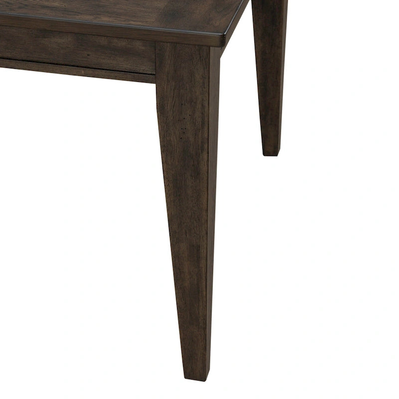 Ensemble de table rectangulaire 6 pièces marron rustique Midland Falls