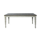 Table à pieds rectangulaires Cottage Lane blanc antique et gris patiné