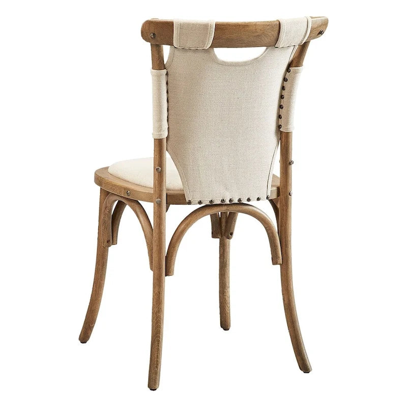 Chaise d'appoint en bois courbé Nashville Oak & Canvas
