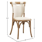 Chaise d'appoint en bois courbé Nashville Oak & Canvas