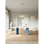 Table à manger Lesly rectangulaire blanche 180 cm (8 places) - 180P90L75H